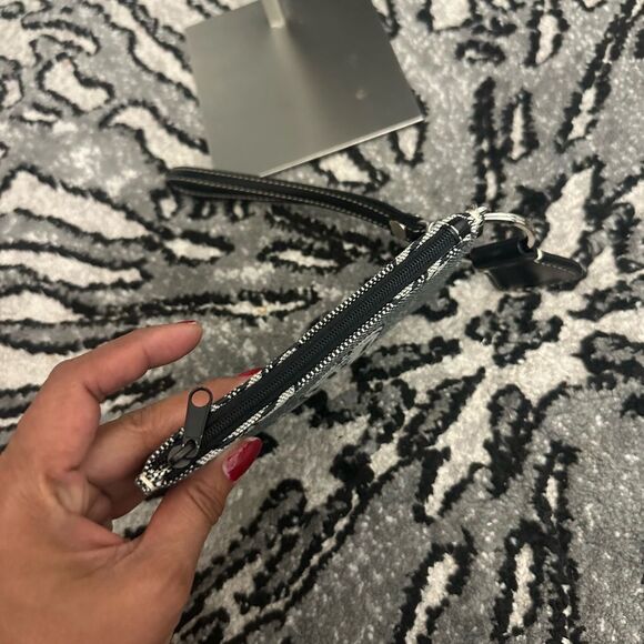 Dooney & Bourke Monogram Black and White Wristlet - Picture 5 of 6